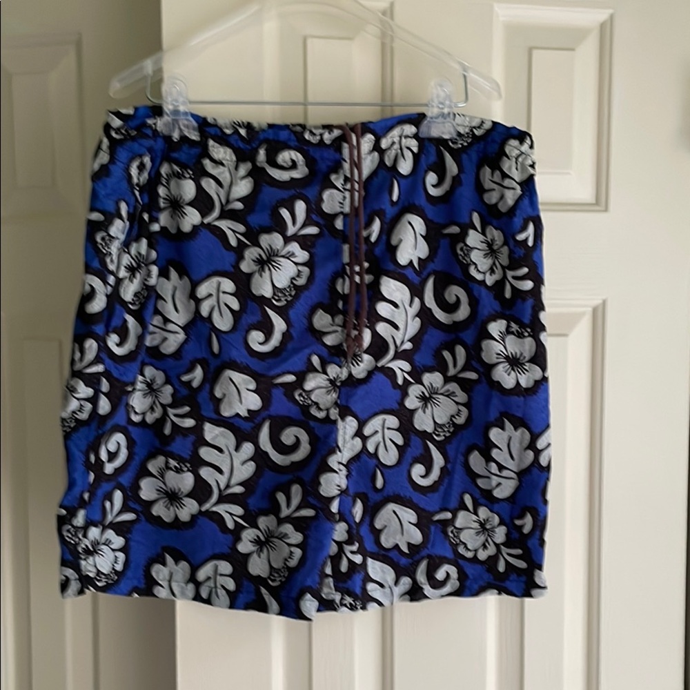 Floral Blue and White swim wear for men